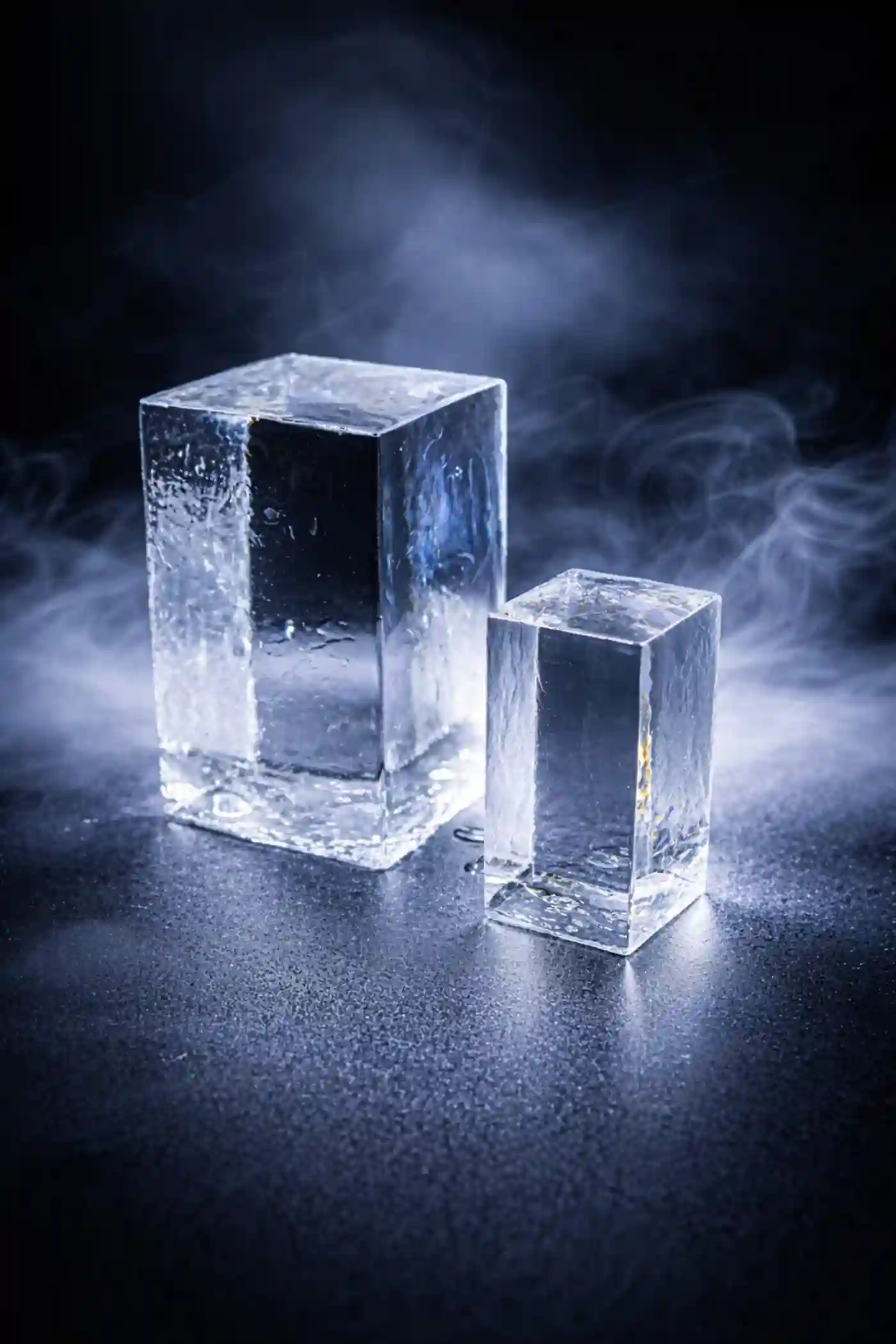 Kristallklare Premium Eiswürfel in verschiedenen Größen